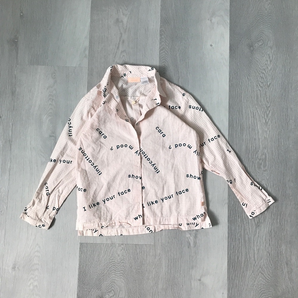 TINYCOTTONS KIDS PINK CHECK SHIRT SNAP BUTTON 8Y